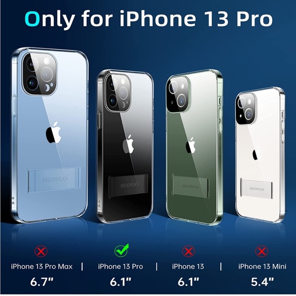 iPhone 13 Pro Case with Kickstand + Camera Covers - Picture 6 of 7